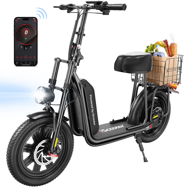 iScooter F7 Electric Scooter 1000W with Seat 28 MPH & 45 Miles iScooter F7 Electric Scooter 1000W with Seat 28 MPH & 45 Miles