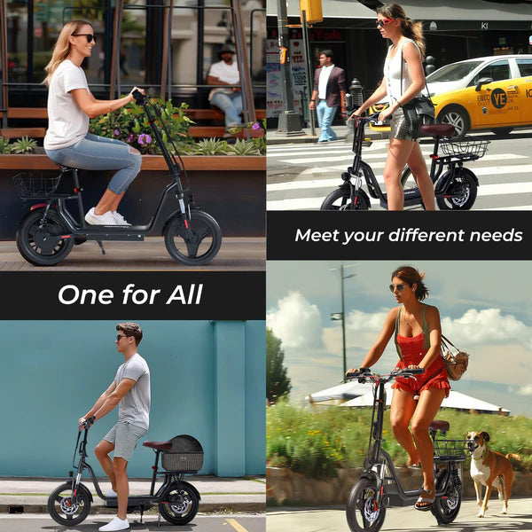 iScooter i14 800W Electric Scooter with Seat & Basket for Adults iScooter i14 800W Electric Scooter with Seat & Basket for Adults