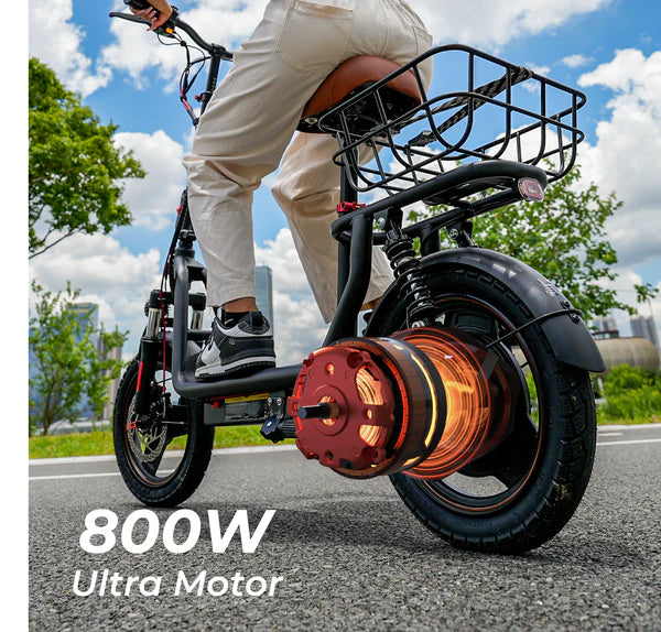 iScooter i14 800W Electric Scooter with Seat & Basket for Adults iScooter i14 800W Electric Scooter with Seat & Basket for Adults