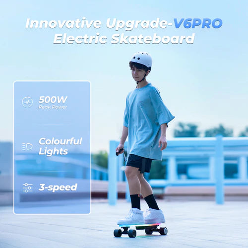 isinwheel V6 Pro Electric Skateboard with Pedal Lights & Remote Control isinwheel V6 Pro Electric Skateboard with Pedal Lights & Remote Control