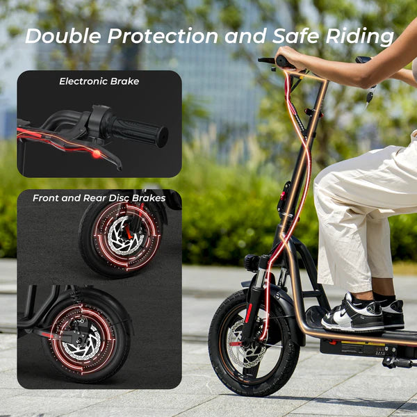 iScooter i14 800W Electric Scooter with Seat & Basket for Adults iScooter i14 800W Electric Scooter with Seat & Basket for Adults