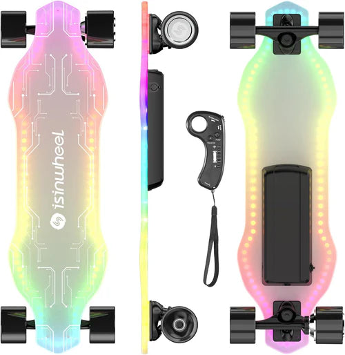 isinwheel V6 Pro Electric Skateboard with Pedal Lights & Remote Control isinwheel V6 Pro Electric Skateboard with Pedal Lights & Remote Control