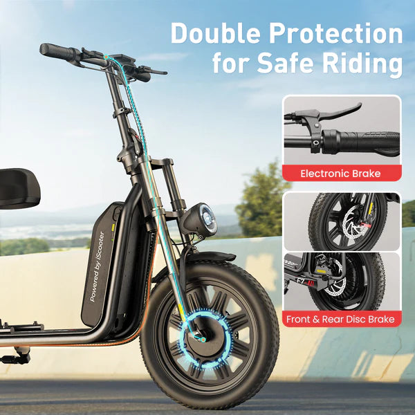 iScooter F7 Electric Scooter 1000W with Seat 28 MPH & 45 Miles iScooter F7 Electric Scooter 1000W with Seat 28 MPH & 45 Miles