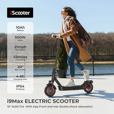 iScooter Refurbished i9Max Foldable Electric Scooter 500W - Excellent Condition