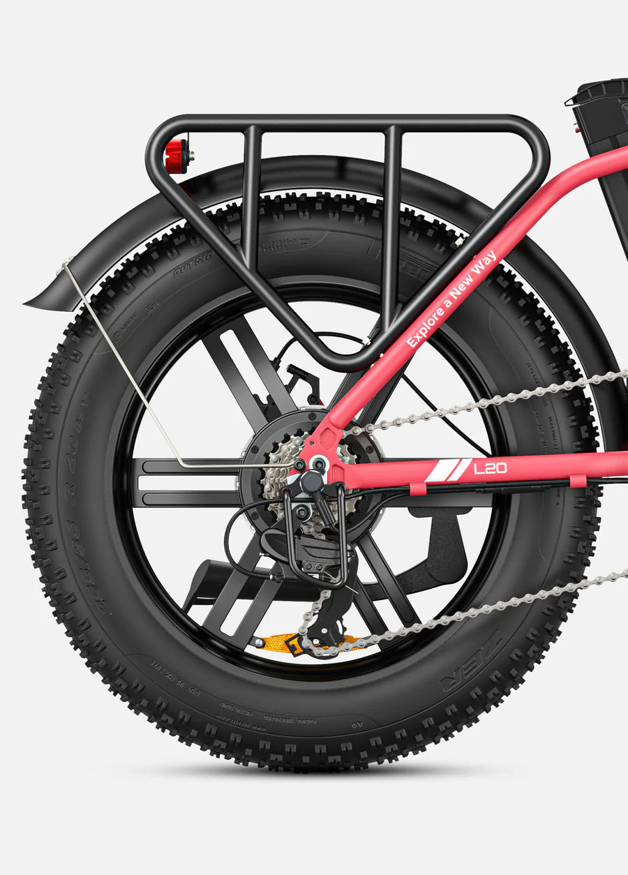 Engwe L20 140KM Range Step-thru Electric Fat Bicycle with Front Suspension