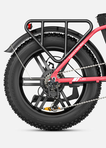 Engwe L20 140KM Range Step-thru Electric Fat Bicycle with Front Suspension
