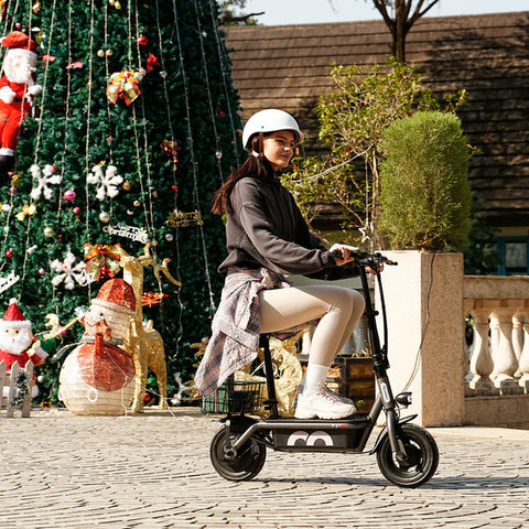 iScooter F2 Electric Scooter with Seat 10" Pneumatic Tire