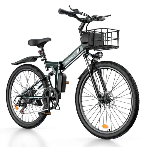 isinwheel M40 Folding Electric Bike with Basket