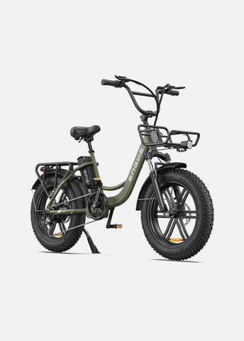 Engwe L20 140KM Range Step-thru Electric Fat Bicycle with Front Suspension