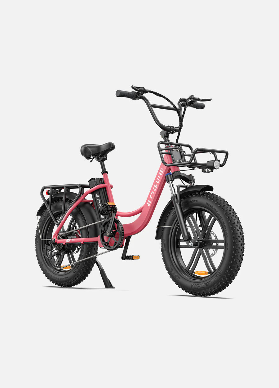 Engwe L20 140KM Range Step-thru Electric Fat Bicycle with Front Suspension
