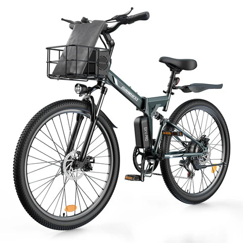 isinwheel M40 Folding Electric Bike with Basket
