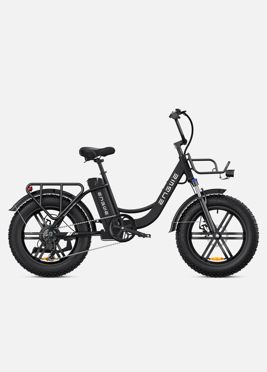 Engwe L20 140KM Range Step-thru Electric Fat Bicycle with Front Suspension