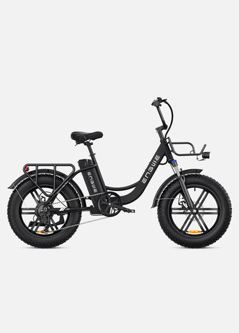 Engwe L20 140KM Range Step-thru Electric Fat Bicycle with Front Suspension