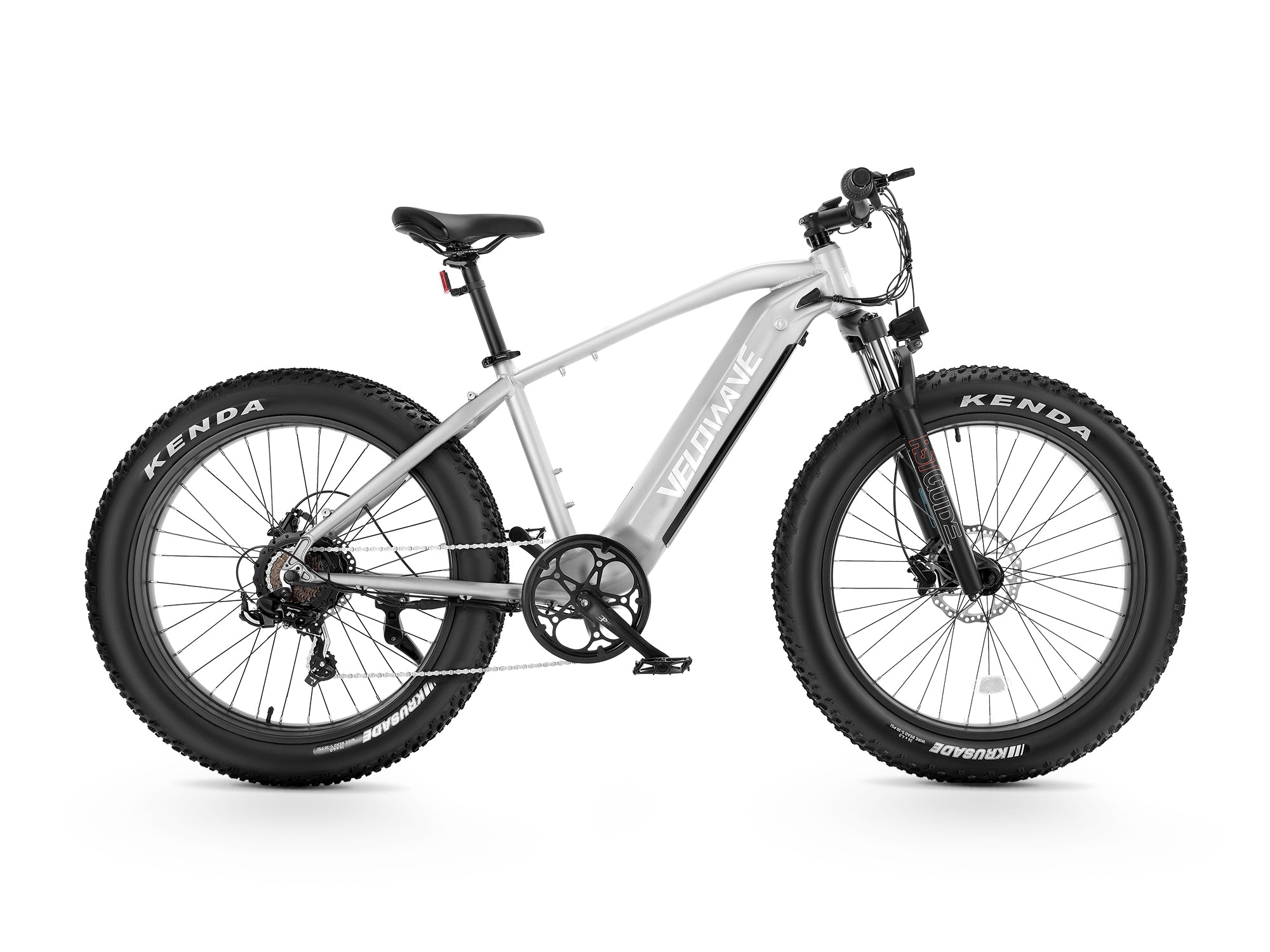 Velowave Ranger fat tire electric bike in Silver
