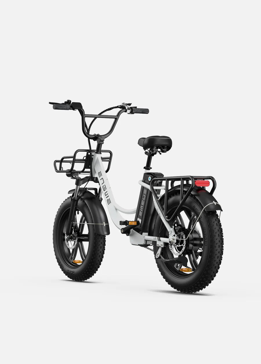 Engwe L20 140KM Range Step-thru Electric Fat Bicycle with Front Suspension