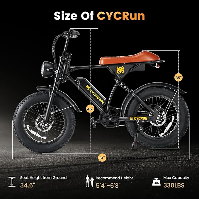 Cycrown CycRun Vintage Moped Ebike