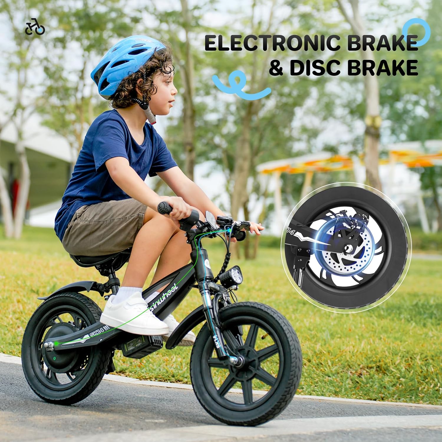 isinwheel SK14 2-in-1 Electric Bike for Kids Ages 2-6 Years Old