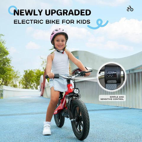 isinwheel SK14 2-in-1 Electric Bike for Kids Ages 2-6 Years Old