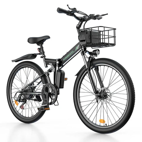 isinwheel M40 Folding Electric Bike with Basket
