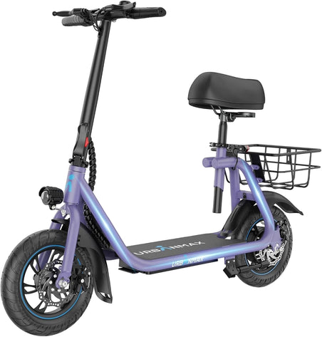 Gyroor C1 Electric Scooter With Seat & Carry Basket