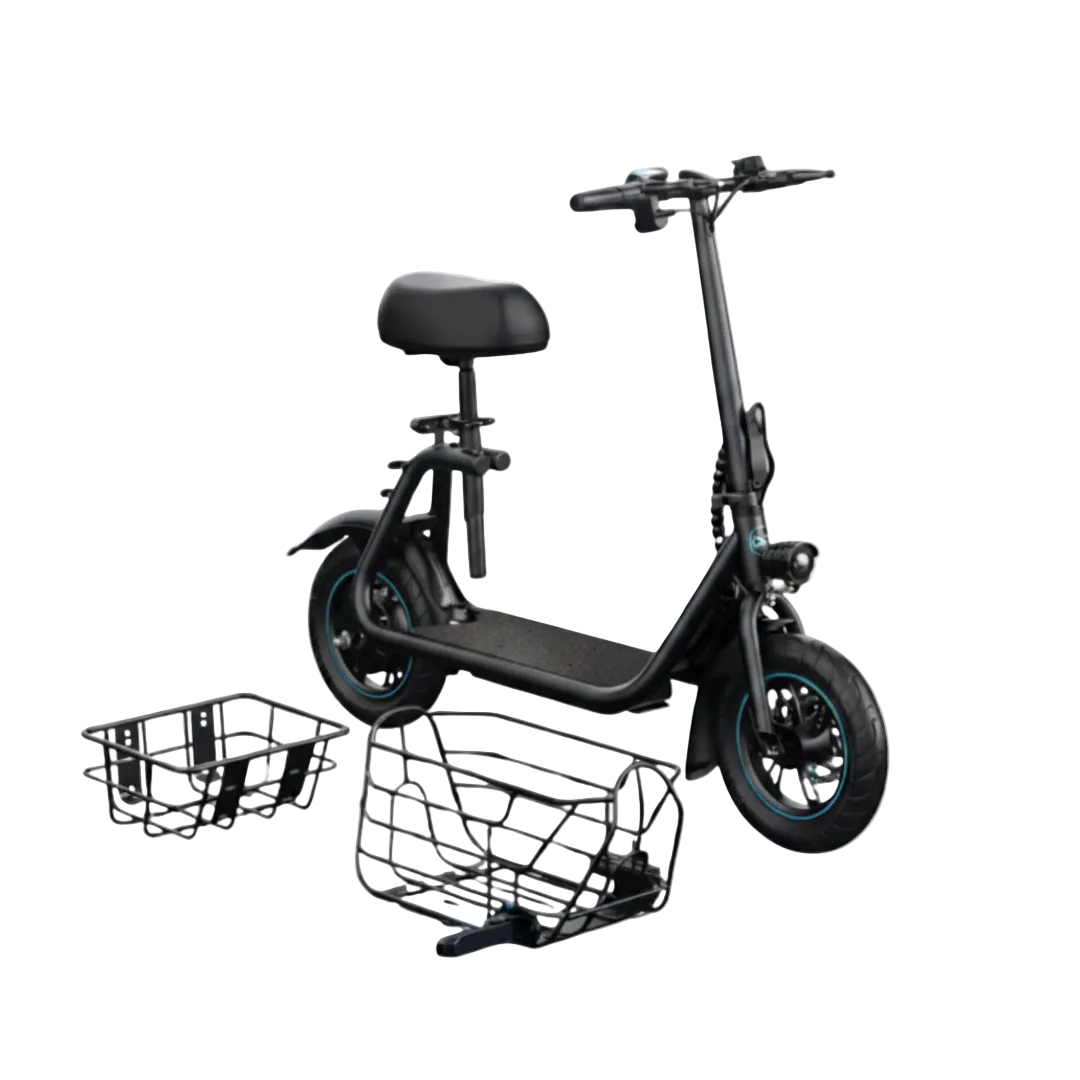 Gyroor C1S Electric Scooter 800W – Front & Rear Baskets
