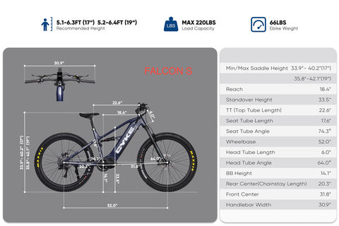 Cyke Cross Series Falcon S Full Suspension Electric Bike