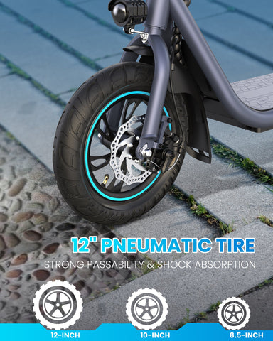 Gyroor X2 Electric Scooter 800W with 12" Tires No Seat