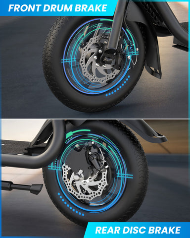 Gyroor C1 Electric Scooter With Seat & Carry Basket