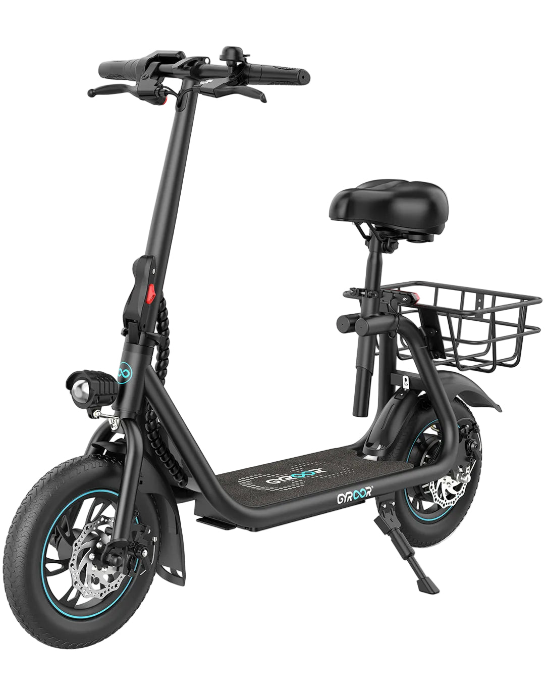 Gyroor C1 Electric Scooter With Seat & Carry Basket