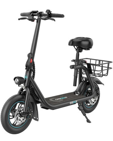 Gyroor C1 Electric Scooter With Seat & Carry Basket