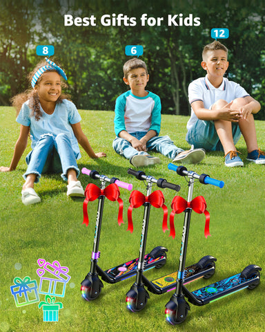 Gyroor H30 Max Kids Electric Scooter With Bluetooth Music Speaker