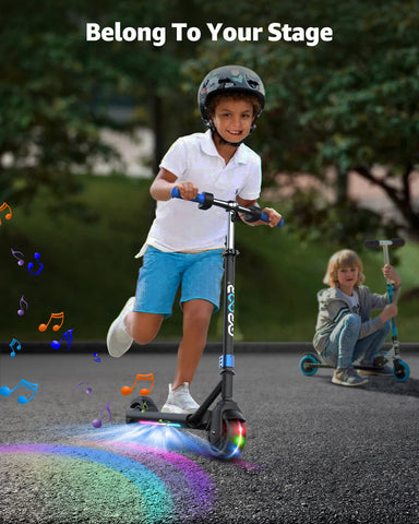 Gyroor H30 Max Kids Electric Scooter With Bluetooth Music Speaker
