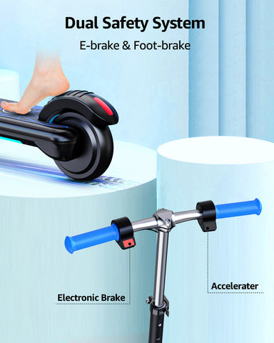 Gyroor H30 Max Kids Electric Scooter With Bluetooth Music Speaker