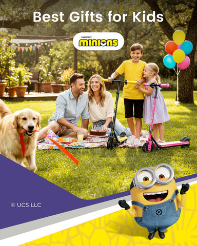 Gyroor H30 Max Minions Edition Kids Electric Scooter 180W with Adjustable Height and Speed