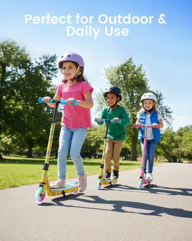 Gyroor KS2 Minions Edition Kids Electric Scooter with Adjustable Height and Adjustable Handlebar