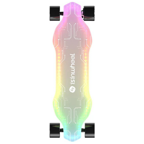 isinwheel V6 Pro Electric Skateboard with Pedal Lights & Remote Control