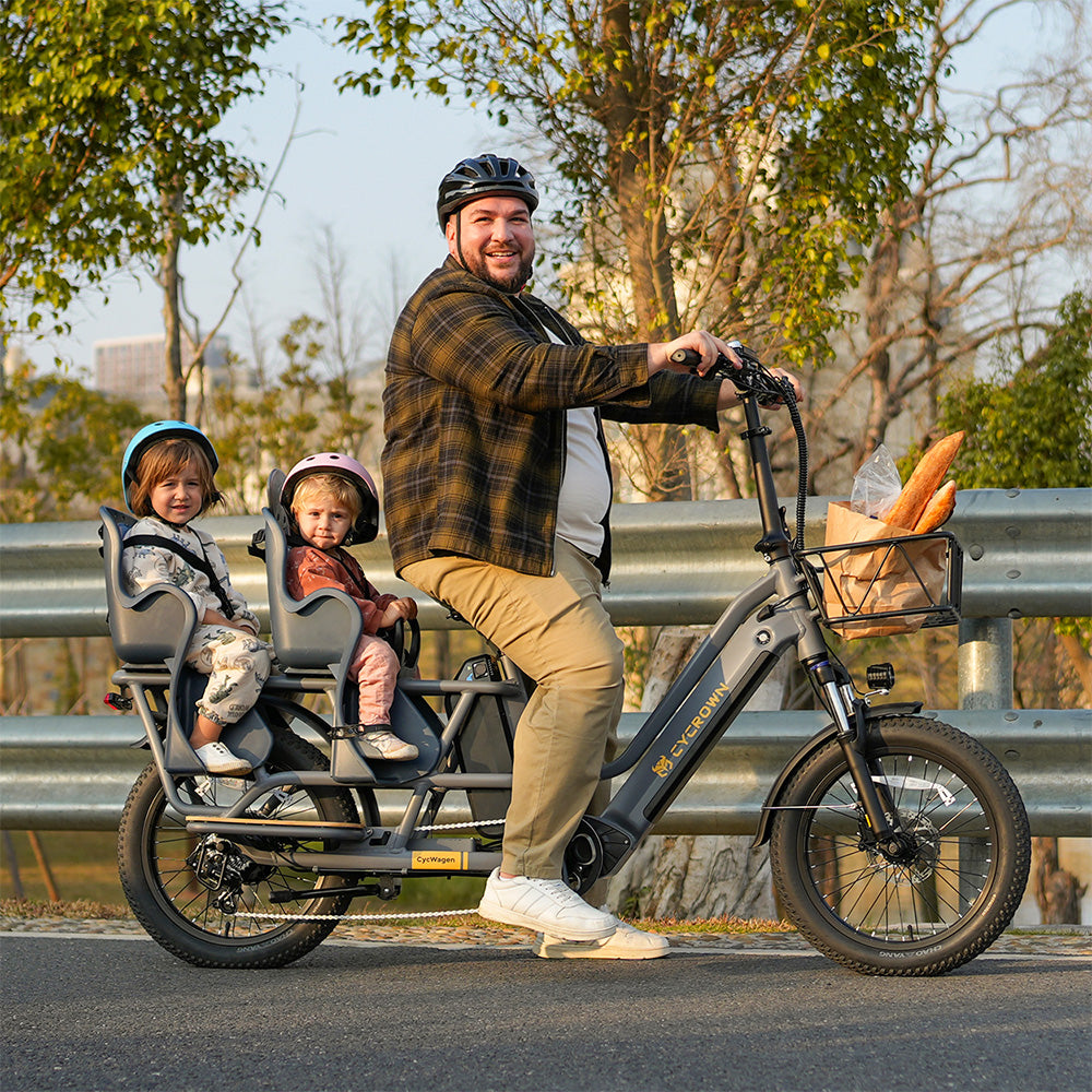 Cycrown CycWagen Dual Battery Longtail Cargo Ebike