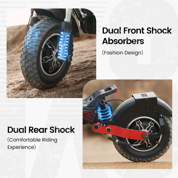 iScooter iX8 Off-Road Tires Electric Scooter for Adults 2400W Dual Motor Up to 38MPH