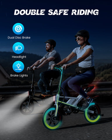 Gyroor C3 Electric Bike 700W with 14" Tires