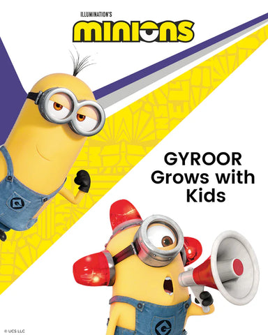 Gyroor KS2 Minions Edition Kids Electric Scooter with Adjustable Height and Adjustable Handlebar